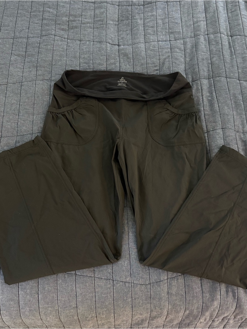 prAna Women’s Black Summit Nylon Spandex Hiking Leggings/ Pants, XL